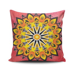 Aberto Design Cojín MANDALA-19 Multicolor 43 x 43 cm
